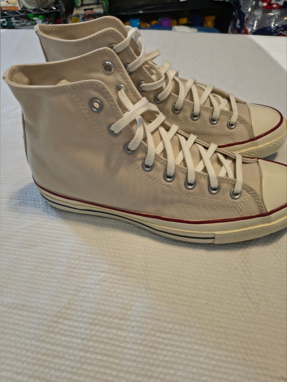 Converse Chuck 70 High Top Sneakers - White/Parchment - Mens 10.5 / Womens 12.5